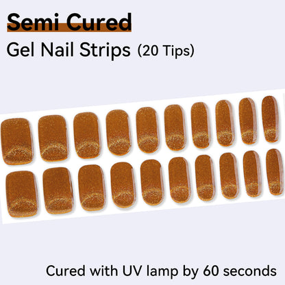 Semi-Cured Gel Nail Strips - Precision Fit Series (20 Tips) - UV/LED lamp Required