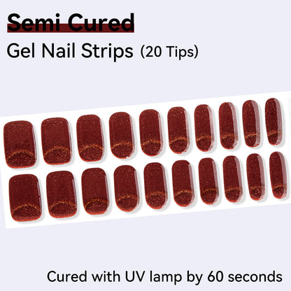 Semi-Cured Gel Nail Strips - Precision Fit Series (20 Tips) - UV/LED lamp Required