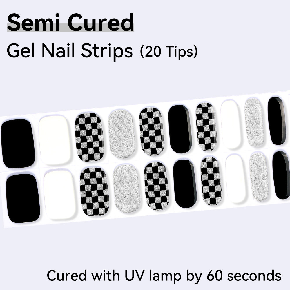 Semi-Cured Gel Nail Strips - Precision Fit Series (20 Tips) - UV/LED lamp Required