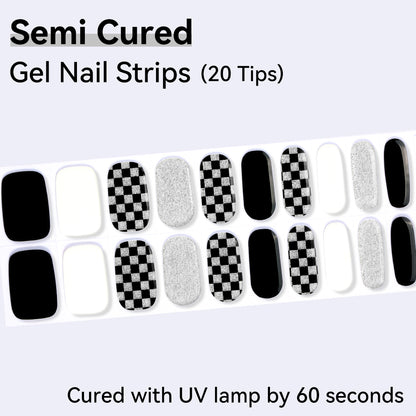 Semi-Cured Gel Nail Strips - Precision Fit Series (20 Tips) - UV/LED lamp Required