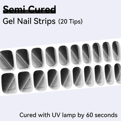 Semi-Cured Gel Nail Strips - Precision Fit Series (20 Tips) - UV/LED lamp Required