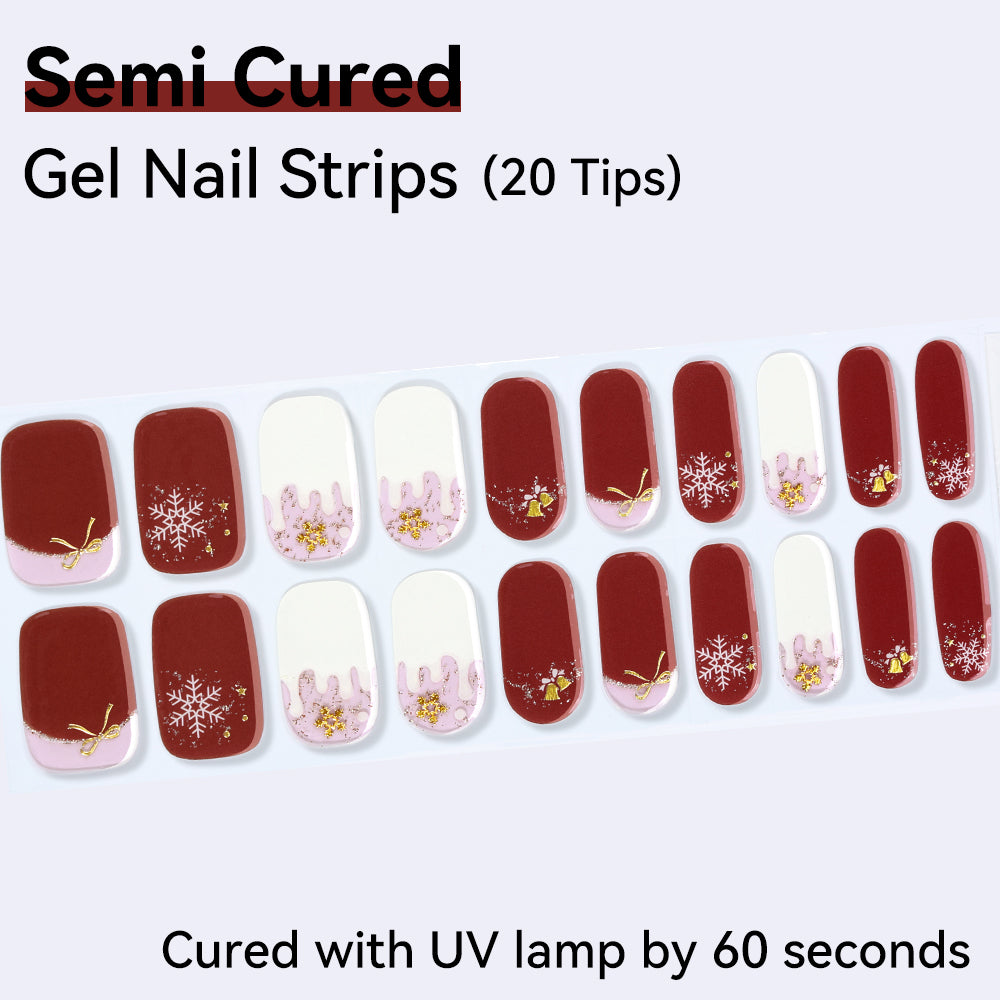 Semi-Cured Gel Nail Strips - Precision Fit Series (20 Tips) - UV/LED lamp Required
