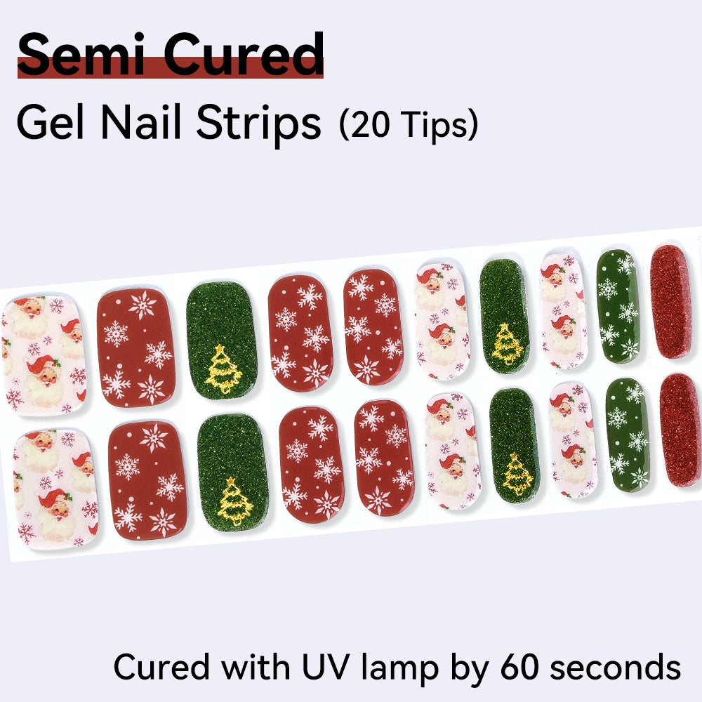Semi-Cured Gel Nail Strips - Precision Fit Series (20 Tips) - UV/LED lamp Required