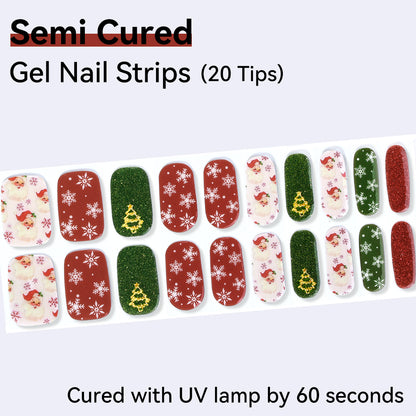 Semi-Cured Gel Nail Strips - Precision Fit Series (20 Tips) - UV/LED lamp Required