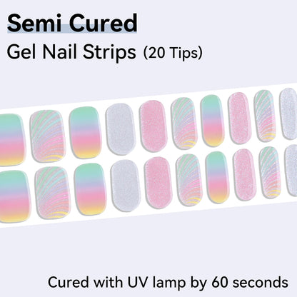 Semi-Cured Gel Nail Strips - Precision Fit Series (20 Tips) - UV/LED lamp Required
