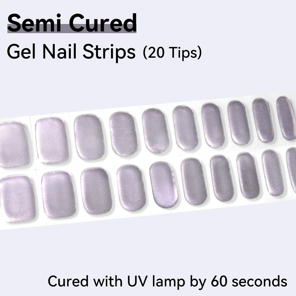 Semi-Cured Gel Nail Strips - Precision Fit Series (20 Tips) - UV/LED lamp Required