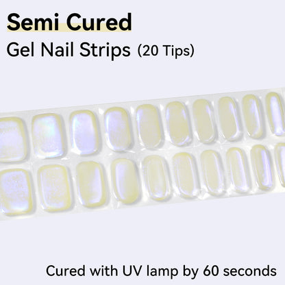 Semi-Cured Gel Nail Strips - Precision Fit Series (20 Tips) - UV/LED lamp Required