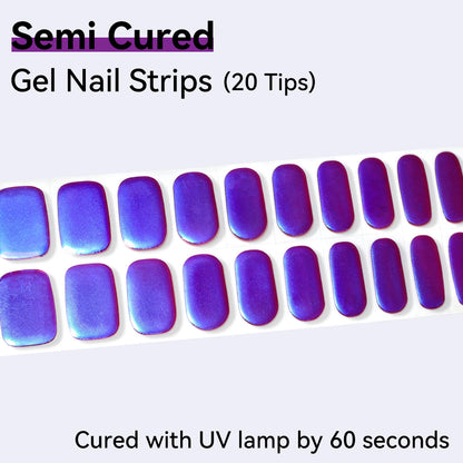 Semi-Cured Gel Nail Strips - Precision Fit Series (20 Tips) - UV/LED lamp Required