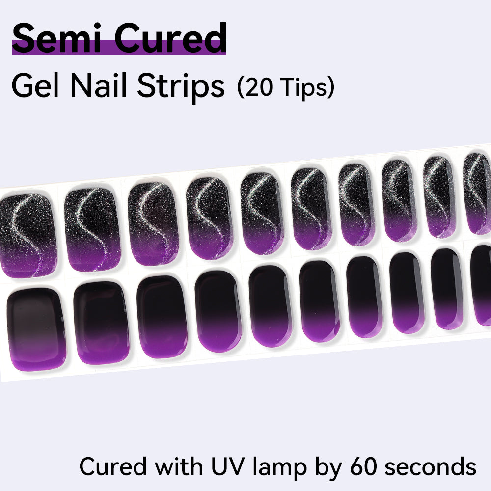 Semi-Cured Gel Nail Strips - Precision Fit Series (20 Tips) - UV/LED lamp Required