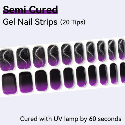 Semi-Cured Gel Nail Strips - Precision Fit Series (20 Tips) - UV/LED lamp Required