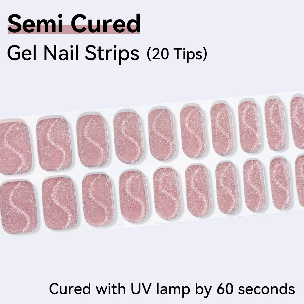 Semi-Cured Gel Nail Strips - Precision Fit Series (20 Tips) - UV/LED lamp Required