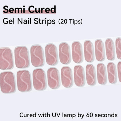 Semi-Cured Gel Nail Strips - Precision Fit Series (20 Tips) - UV/LED lamp Required