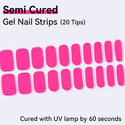 Semi-Cured Gel Nail Strips - Precision Fit Series (20 Tips) - UV/LED lamp Required