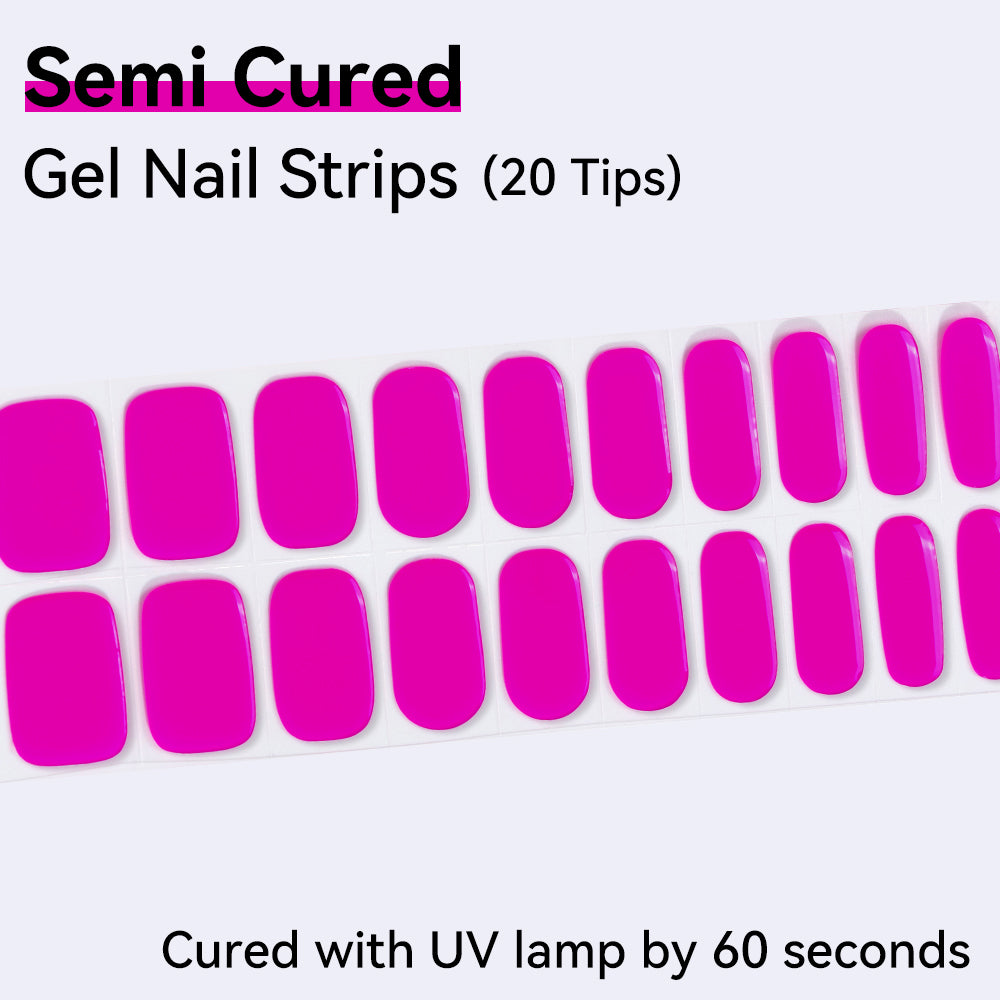Semi-Cured Gel Nail Strips - Precision Fit Series (20 Tips) - UV/LED lamp Required