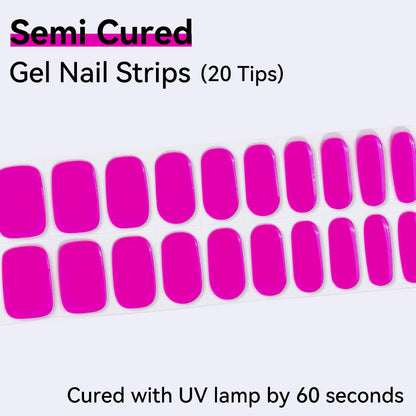 Semi-Cured Gel Nail Strips - Precision Fit Series (20 Tips) - UV/LED lamp Required