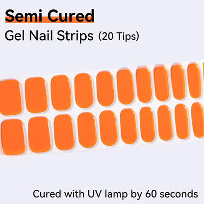 Semi-Cured Gel Nail Strips - Precision Fit Series (20 Tips) - UV/LED lamp Required