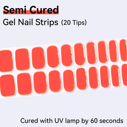 Semi-Cured Gel Nail Strips - Precision Fit Series (20 Tips) - UV/LED lamp Required