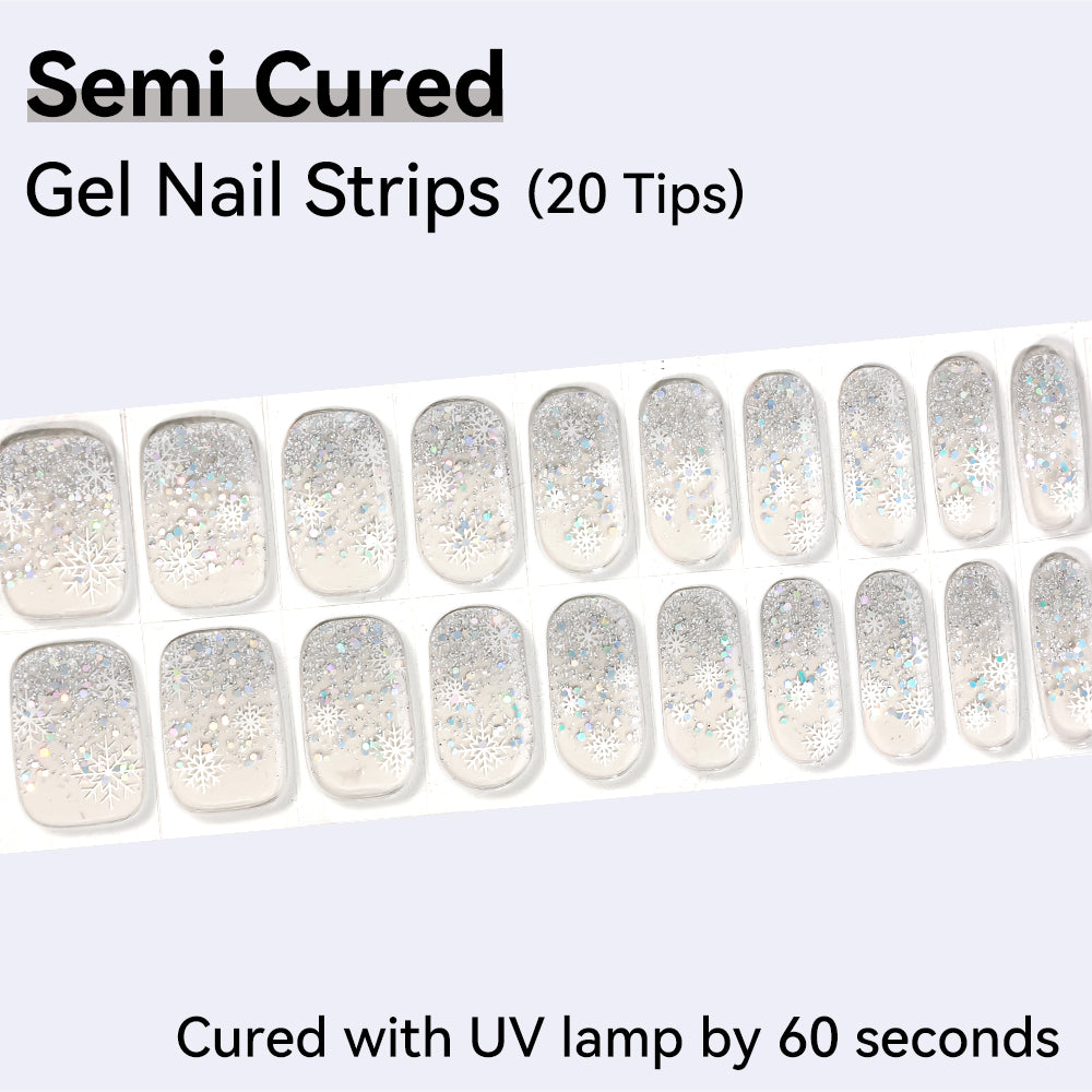 Semi-Cured Gel Nail Strips - Precision Fit Series (20 Tips) - UV/LED lamp Required