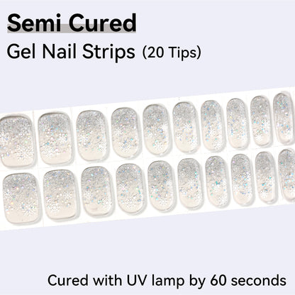 Semi-Cured Gel Nail Strips - Precision Fit Series (20 Tips) - UV/LED lamp Required