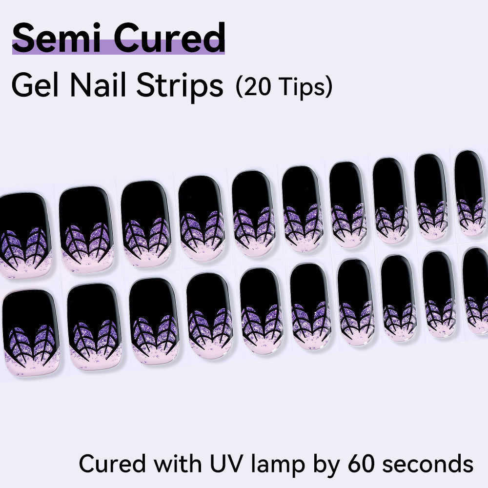 Semi-Cured Gel Nail Strips - Precision Fit Series (20 Tips) - UV/LED lamp Required