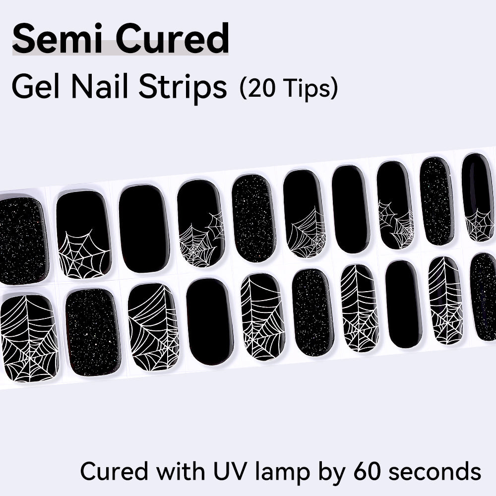 Semi-Cured Gel Nail Strips - Precision Fit Series (20 Tips) - UV/LED lamp Required
