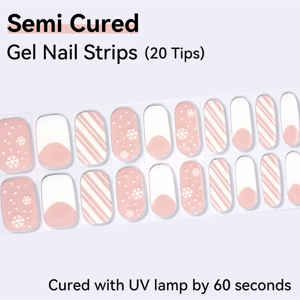 Semi-Cured Gel Nail Strips - Precision Fit Series (20 Tips) - UV/LED lamp Required