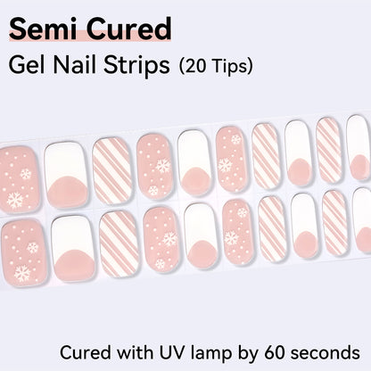 Semi-Cured Gel Nail Strips - Precision Fit Series (20 Tips) - UV/LED lamp Required