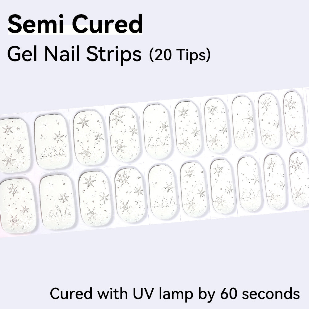 Semi-Cured Gel Nail Strips - Precision Fit Series (20 Tips) - UV/LED lamp Required