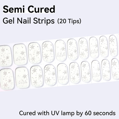 Semi-Cured Gel Nail Strips - Precision Fit Series (20 Tips) - UV/LED lamp Required