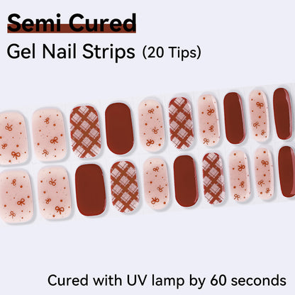 Semi-Cured Gel Nail Strips - Precision Fit Series (20 Tips) - UV/LED lamp Required