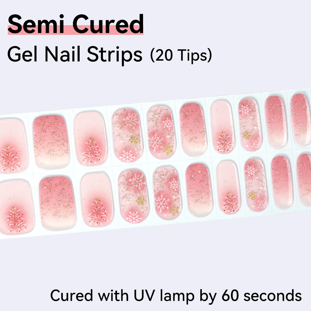Semi-Cured Gel Nail Strips - Precision Fit Series (20 Tips) - UV/LED lamp Required