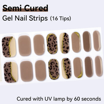 Semi-Cured Gel Nail Strips - Real Gel Finish (16 Tips) - UV/LED lamp Required