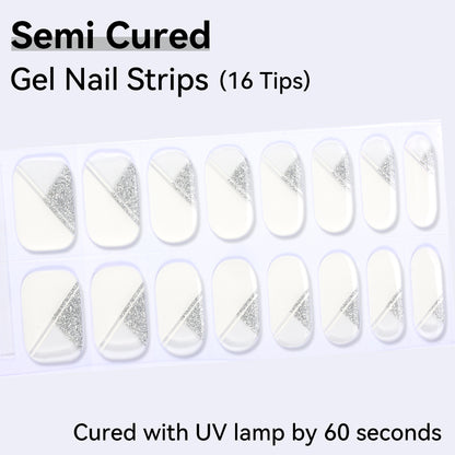 Semi-Cured Gel Nail Strips - Real Gel Finish (16 Tips) - UV/LED lamp Required