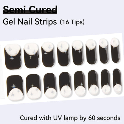 Semi-Cured Gel Nail Strips - Real Gel Finish (16 Tips) - UV/LED lamp Required