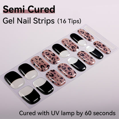 Semi-Cured Gel Nail Strips - Real Gel Finish (16 Tips) - UV/LED lamp Required