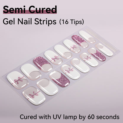 Semi-Cured Gel Nail Strips - Real Gel Finish (16 Tips) - UV/LED lamp Required