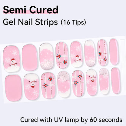 Semi-Cured Gel Nail Strips - Real Gel Finish (16 Tips) - UV/LED lamp Required