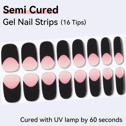 Semi-Cured Gel Nail Strips - Real Gel Finish (16 Tips) - UV/LED lamp Required