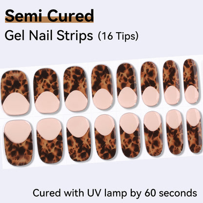 Semi-Cured Gel Nail Strips - Real Gel Finish (16 Tips) - UV/LED lamp Required