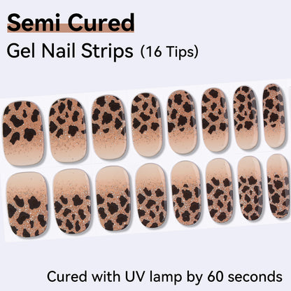 Semi-Cured Gel Nail Strips - Real Gel Finish (16 Tips) - UV/LED lamp Required
